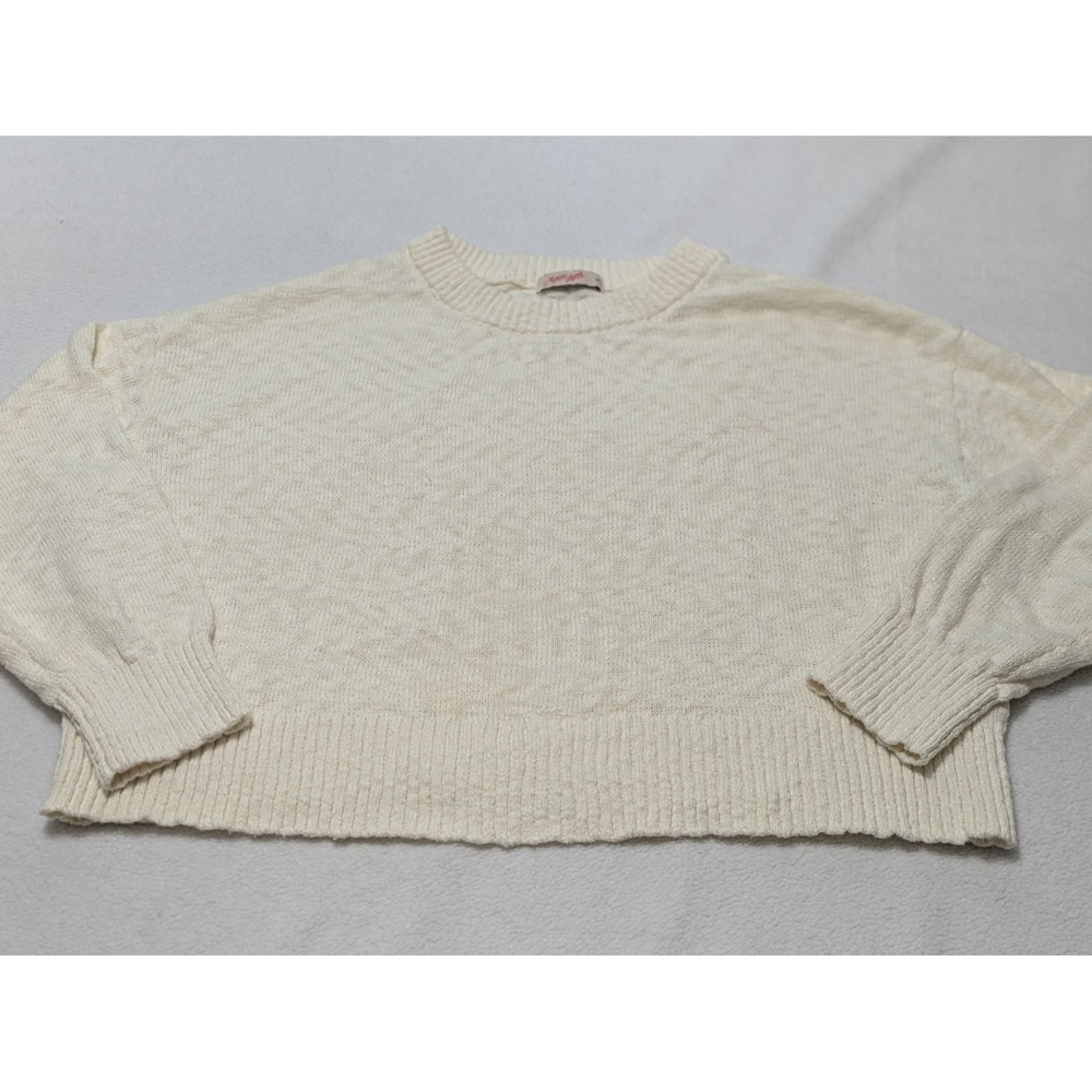 Marine Layer Sweater Cream sz M White Seabreeze Textured Knit Crewneck Pullover - Picture 2 of 10